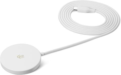 Amazon Basics 25W Qi2.2 قاعدة شحن لاسلكية معتمدة، MagSafe متوافقة مع iPhone 17/16/15/14/13/12، مغناطيسي متوافق مع Android، وهواتف Google الذكية، أسود (المحول غير متضمن) in Kuwait