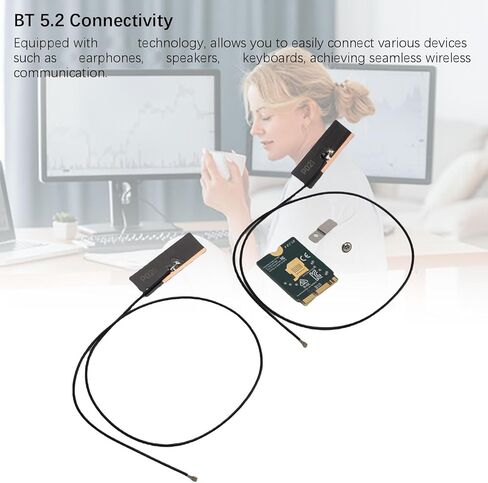 WiFi 6E Wireless Card, M.2 NGFF Triple Band 4200Mbps Laptop Desktop Network Card with Dual Antenna and BT5.2, for 10 11 Systems in Saudi Arabia