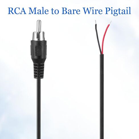 RCA to RCA Audio Cable 2 Pack 3.3 ft Speaker Replacement Male Plug Jack Connector Wire Pigtail Connector Adapter Jack Cable for AV Receiver TV Subwoofer and Amplifier Repair in Saudi Arabia