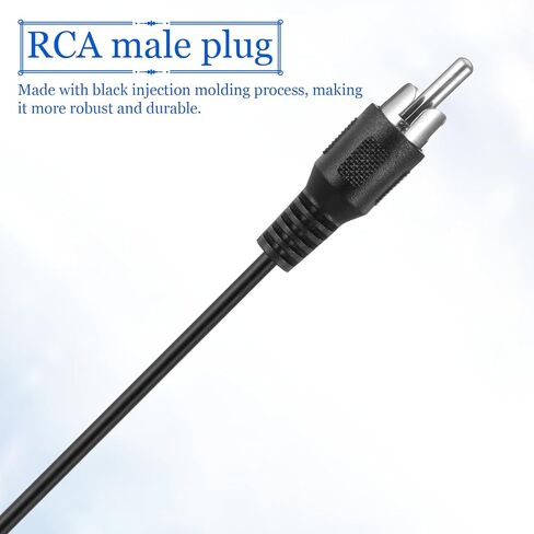 RCA to RCA Audio Cable 2 Pack 3.3 ft Speaker Replacement Male Plug Jack Connector Wire Pigtail Connector Adapter Jack Cable for AV Receiver TV Subwoofer and Amplifier Repair in Saudi Arabia