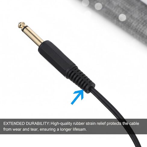 6.35mm to 2RCA Y-Adapter Splitter Cable, 6.35mm 1/4 inch Mono TS Male to Dual RCA Female Y Splitter Plug Adapter, Audio Converter Cable for Amplifier Audio Receiver, Gold Plated 10 Inch in Saudi Arabia