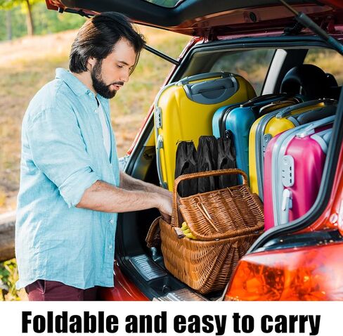 FairySandy 6 Pcs Camping Chairs with Table Heavy Duty Folding Chairs for Outside Camping Table Lawn Foldable Chair with Cup Holders Storage Bags Portable Sports Chairs for Adult Outdoor Travel (Black) in Saudi Arabia