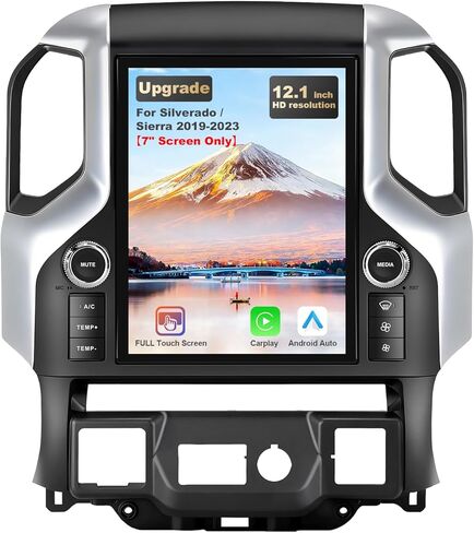 ترقية راديو السيارة Android بشاشة تعمل باللمس 12.1 بوصة لسيارة GMC Sierra Silverado 2019-2023، CarPlay اللاسلكي وAndroid Auto، ثماني النواة، نظام ملاحة GPS، 4G LTE، وحدة رأس مشغل الوسائط المتعددة in Kuwait