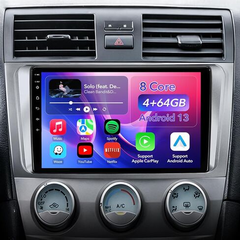 8 Core 4+64GB ترقية راديو السيارة ستيريو لـ 2006-2011 Toyota Camry، التوصيل والتشغيل 9 بوصة Android 13 وحدة الرأس مع Carplay اللاسلكي / Android Auto / 1080P كاميرا احتياطية / راديو AM FM in Kuwait