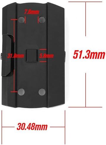 قاعدة تركيب بصرية ذات سكك حديدية منخفضة قياسية من Reflex Red Dot مع بصمة قدم أصلية، متوافقة مع بصمة T1 T2 وما إلى ذلك تركيب مشهد نقطة حمراء مصغرة، تناسب السكك الحديدية القياسية مقاس 20 مم، 6068 ألومنيوم in Kuwait