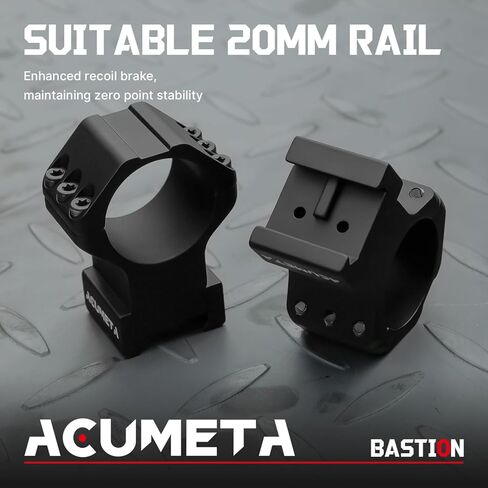 حلقات نطاق ACUMETA Bastion - حلقات نطاق 30 مم مشبك ثلاثي المسمار لقضبان 20 مم in Kuwait