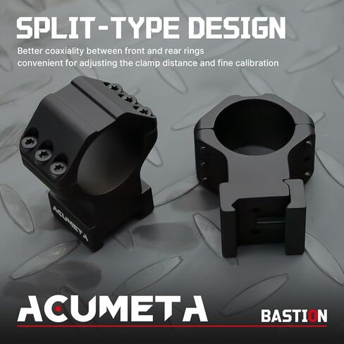 حلقات نطاق ACUMETA Bastion - حلقات نطاق 30 مم مشبك ثلاثي المسمار لقضبان 20 مم in Kuwait