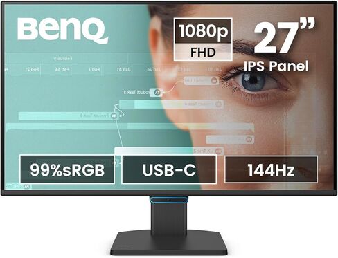 BenQ GW2790C 27" IPS Computer Montior 1080P FHD 144Hz Game-Ready, Home Office, USB-C, Visual Optimizer, Flicker-Free, Low Blue Light, Ultra Slim Bezel, TUV-Certified, Eye-CareU in Saudi Arabia