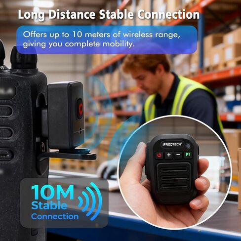 Walkie Talkie Wireless Handheld Speaker Mic, 2 Pin K-Connector Remote Shoulder Microphone Compatible with Baofeng UV-5R BF-F8HP UV-82 UV-82HP and Kenwood, TYT, BTECH Radios in Saudi Arabia