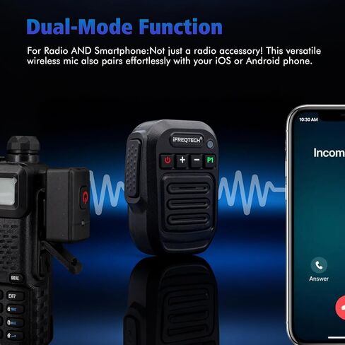 Walkie Talkie Wireless Handheld Speaker Mic, 2 Pin K-Connector Remote Shoulder Microphone Compatible with Baofeng UV-5R BF-F8HP UV-82 UV-82HP and Kenwood, TYT, BTECH Radios in Saudi Arabia