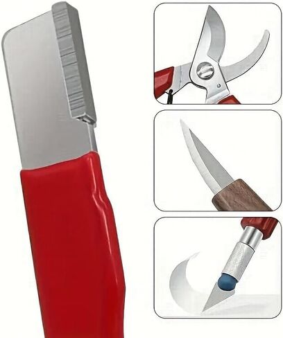 Ceramic Sharpener Tool, Portable Sharpening Tool for Hedge Shears Scissors Pruners, Handheld Sharpener for Outdoor Garden Tools in Saudi Arabia