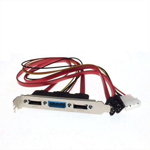 PC DIY إلى ESATA و4Pin IDE Power PCI Bracket Slot Cable كامل الارتفاع لمحرك الأقراص الصلبة الخارجي in Kuwait