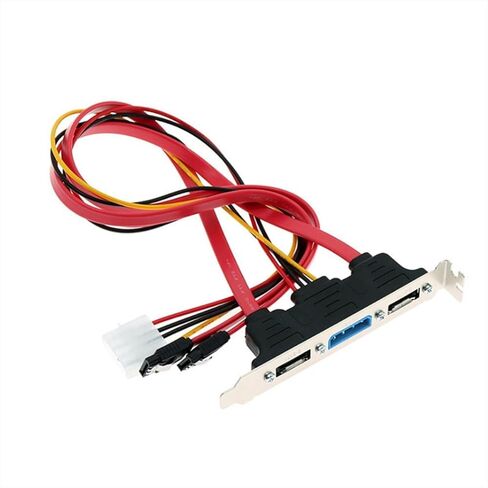 PC DIY إلى ESATA و4Pin IDE Power PCI Bracket Slot Cable كامل الارتفاع لمحرك الأقراص الصلبة الخارجي in Kuwait