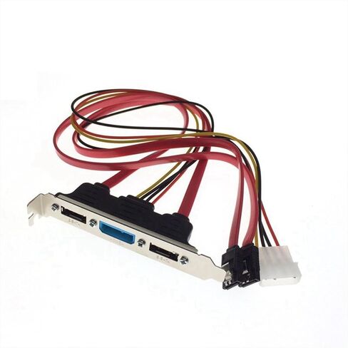 PC DIY إلى ESATA و4Pin IDE Power PCI Bracket Slot Cable كامل الارتفاع لمحرك الأقراص الصلبة الخارجي in Kuwait
