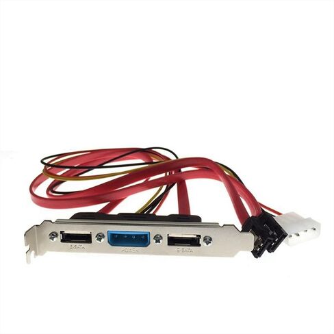 PC DIY إلى ESATA و4Pin IDE Power PCI Bracket Slot Cable كامل الارتفاع لمحرك الأقراص الصلبة الخارجي in Kuwait