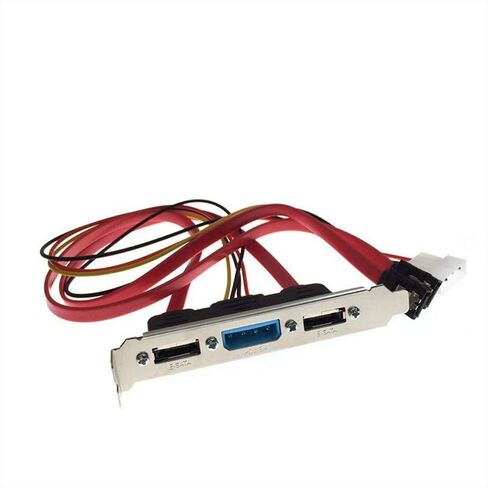 PC DIY إلى ESATA و4Pin IDE Power PCI Bracket Slot Cable كامل الارتفاع لمحرك الأقراص الصلبة الخارجي in Kuwait