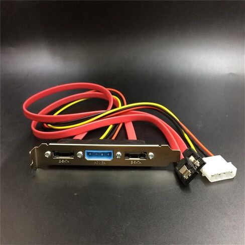 PC DIY إلى ESATA و4Pin IDE Power PCI Bracket Slot Cable كامل الارتفاع لمحرك الأقراص الصلبة الخارجي in Kuwait