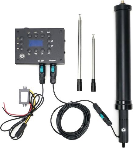 Gabil GRA-AT330TC Motorized HF Antenna Full Kit, 3/8-24 Threaded Mount, 3.5-50MHz Mobile Screwdriver System with 100FT IP68 Extension Cable and GRM-DDC1-1 Mount in Saudi Arabia