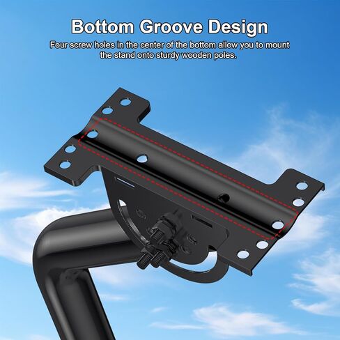 Antenna Mount for Long Wall - Lenght Adjustable Long Eave Antenna Mast Pole Mounting Bracket Kits with 90° Elbows, Extend Pipes, Fixing Screws, for Outdoor TV Antennas, Starlink WiFi Extender Black in Saudi Arabia