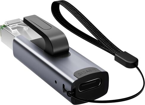 محول USB C إلى إيثرنت، محول إيثرنت ذكر إلى USB-C أنثى، محول إيثرنت محمول وتشغيل بسرعة 1 جيجابت في الثانية للوصول السريع إلى الإنترنت مع كابلات شحن يومية، علبة من الألومنيوم in Kuwait