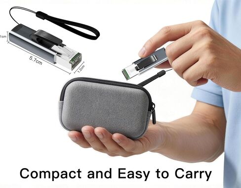 محول USB C إلى إيثرنت، محول إيثرنت ذكر إلى USB-C أنثى، محول إيثرنت محمول وتشغيل بسرعة 1 جيجابت في الثانية للوصول السريع إلى الإنترنت مع كابلات شحن يومية، علبة من الألومنيوم in Kuwait