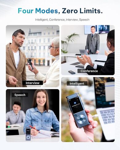 مسجل صوت iflytek غير متصل مع تشغيل، محول مقبس صوت USB-C إلى 3.5 مم، مسجل رقمي آمن مع نسخ AI، تحويل صوتي إلى نص بخمس لغات، تقليل الضوضاء in Kuwait