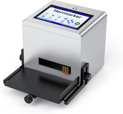 TIJ228 Inkjet Coding Machine with Mini Conveyor Belt,12.7mm Industrial Automatic Online Inkjet Printer with 42ml Original Quick-Drying Ink for Expiry Date,Batch Number,Barcode,QR Code,Logo,Label in Saudi Arabia