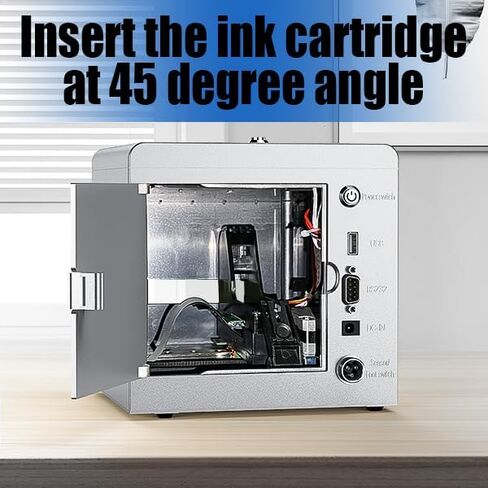 TIJ228 Inkjet Coding Machine with Mini Conveyor Belt,12.7mm Industrial Automatic Online Inkjet Printer with 42ml Original Quick-Drying Ink for Expiry Date,Batch Number,Barcode,QR Code,Logo,Label in Saudi Arabia