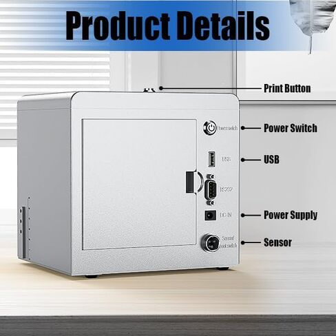 TIJ228 Inkjet Coding Machine with Mini Conveyor Belt,12.7mm Industrial Automatic Online Inkjet Printer with 42ml Original Quick-Drying Ink for Expiry Date,Batch Number,Barcode,QR Code,Logo,Label in Saudi Arabia