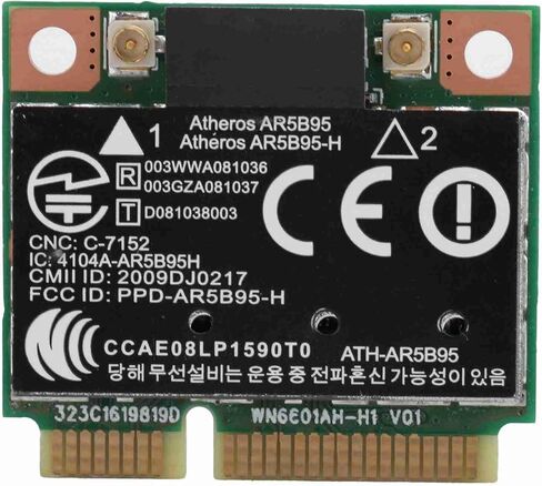 بطاقة الشبكة اللاسلكية SUNGOOYUE، محول PCIe WiFi 802.11b g n 150Mbps 2.4 جيجا هرتز لأجهزة الكمبيوتر المحمولة، مع مجموعة شرائح Atheros AR9285 in Saudi Arabia