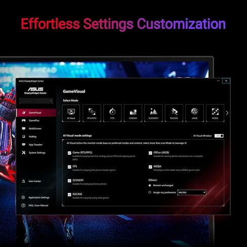 ASUS ROG Strix IPS 27" Dual Mode Gaming Monitor (XG27UCSR) ― Dual Mode (4K 160Hz or FHD 324Hz), 0.03ms, Fast IPS, ELMB Sync, Smart Pixel Technology, HDR, DisplayWidget, 3yr Warranty in Saudi Arabia