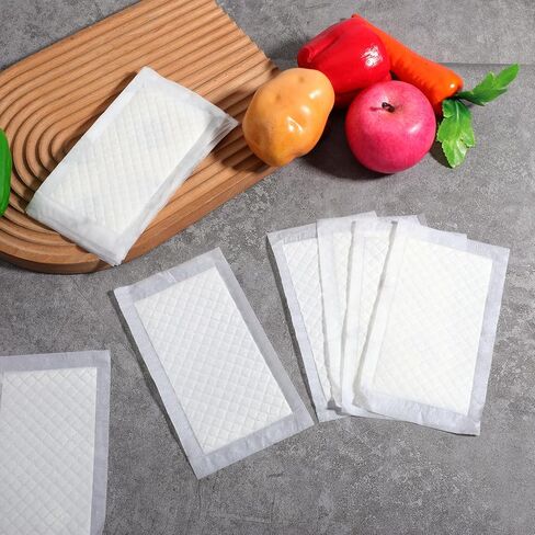 200 Pcs 4x7 Inch Meat Absorbent Pads, White Meat Soaker Pads for Vacuum Sealer Bags for Kitchen and Shop, 60 Grams in Saudi Arabia
