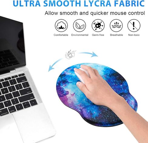 ToLuLu 1080P Webcam with Ring Light and Microphone, Streaming Web Camera, Mouse Pad with Wrist Rest Support, Mouse Pad with Wrist Rest Support Non Slip Rubber Base Mousepad in Saudi Arabia