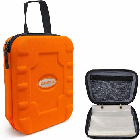 Aventik Fishing Tackle Binder Hard EVA Shell Cover Fishing Bait Organized Storage Saltwater Resistant Fishing Tackle Storage Bag(orange) in Saudi Arabia