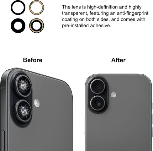 GREEN FUSION 3PCS Rear Camera Lens Glass Replacement Part Compatible with iPhone 17, with Tools & Instruction in Saudi Arabia