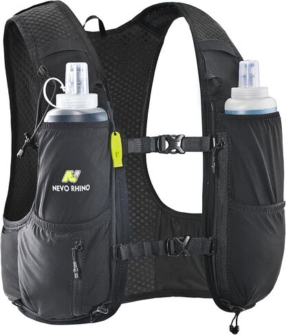 N NEVO RHINO Running Vest for Women Men, Hydration Backpack with 2 TPU 500ML Soft Flask, Lightweight Breathable Running Hydration Vest for Trial Running in Saudi Arabia