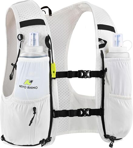 N NEVO RHINO Running Vest for Women Men, Hydration Backpack with 2 TPU 500ML Soft Flask, Lightweight Breathable Running Hydration Vest for Trial Running in Saudi Arabia