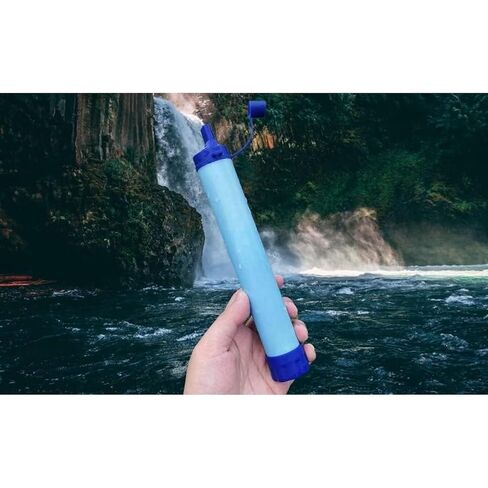 2PCS Personal Water Filter Straw Outdoor Portable Filtration Emergency Survival Gear Water Solutions Tactical Gear for Hiking Camping Accessories Travel Hunting Fishing Outing Backpacking in Saudi Arabia