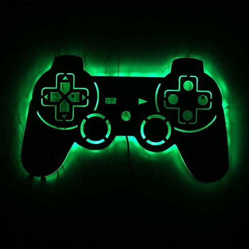 Geek Alerts Gamer Neon Sign,Control Video Gamepad with 7 Color Changing Mirror LED Backlight, Gamers Luminous Wall Sign Wall Lamp, Cool Game Room Interior Decoration in Saudi Arabia
