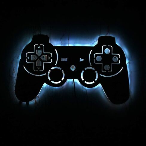 Geek Alerts Gamer Neon Sign,Control Video Gamepad with 7 Color Changing Mirror LED Backlight, Gamers Luminous Wall Sign Wall Lamp, Cool Game Room Interior Decoration in Saudi Arabia
