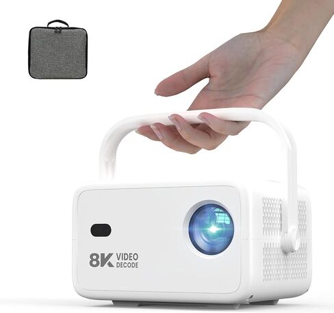 【8K Video Decode & Android 14.0】Smart Projector with WiFi and Bluetooth, 650 ANSI 8K Support Native 1080P, Auto Focus & Keystone, 360°Rotation Portable Mini Short Throw Outdoor Movie Projectors in Saudi Arabia