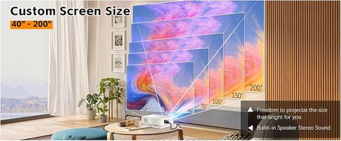 جهاز عرض صغير E1 120±%10ansi Lumen 1080P، شاشة LCD 4.1 بوصة، جهاز عرض فيديو للمسرح المنزلي متعدد الوسائط، متوافق مع HDMI 1080P عالي الدقة، USB، مكبر صوت مدمج VGA (E1) in Kuwait