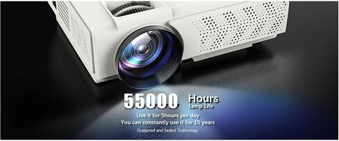 جهاز عرض صغير E1 120±%10ansi Lumen 1080P، شاشة LCD 4.1 بوصة، جهاز عرض فيديو للمسرح المنزلي متعدد الوسائط، متوافق مع HDMI 1080P عالي الدقة، USB، مكبر صوت مدمج VGA (E1) in Kuwait