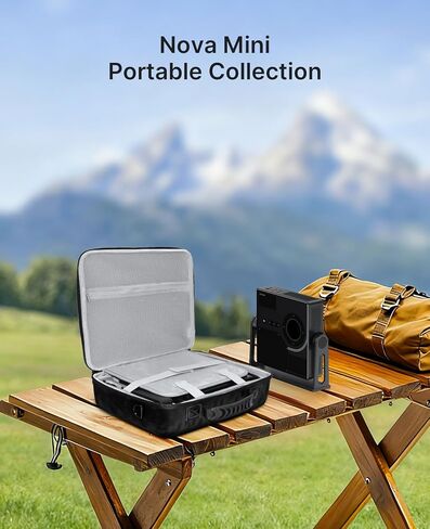 NexiGo Nova Mini Portable Laser Projector with Carrying Case and Gimbal Stand, Google TV w/Netflix, 1080p FHD, 1200 Lumens, 15000:1 Contrast w/SAE, 3D, Auto Setup, 150" Display, 8W Dolby Audio in Saudi Arabia