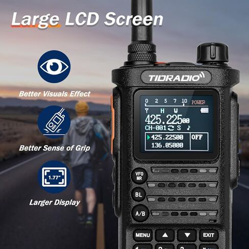 TIDRADIO TD-H8 10 Watt Ham Handheld Radio, APP Wireless Programming, Long Range Two Way Radio, 2500mAh USB-C Battery,1.77" Color Screen, FM,AM, NOAA Survival Gear Walkie Talkies -2 Pack in Saudi Arabia