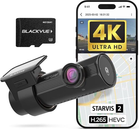 BlackVue DR970X-1CH Plus II 64GB Dash Cam – 4K UHD Front Dashcam with STARVIS 2, HDR, Fast Boot, USB-C, Video Playback via Wi-Fi, Cloud Remote Access, Smart Parking Mode in Saudi Arabia