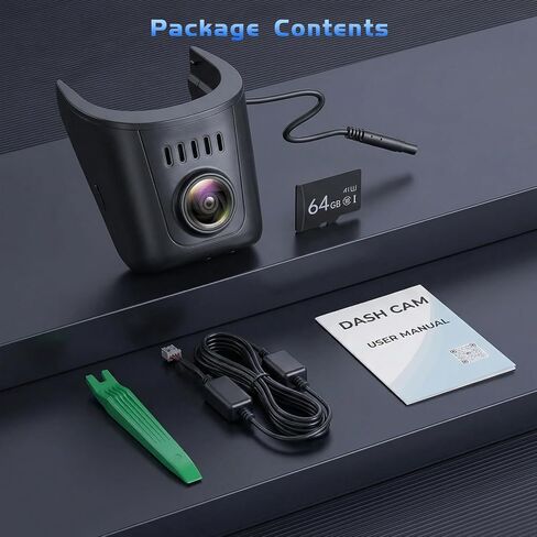 4K Dash Cam fit for Audi 2019-2026 A4 A6 Allroad A3 A5 Q5 S4 S6 Q7 A8 S8 TT A7 S5 Q3 S3 S7 RS3 RS5 RS6 e-tron, OEM Look, UHD 2160P Video, WiFi & App, GPS, 64GB Card in Saudi Arabia