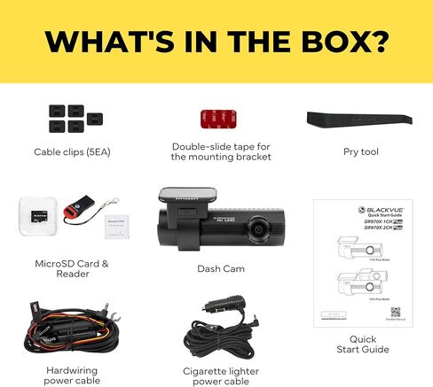 BlackVue DR970X-1CH Plus II 64GB Dash Cam – 4K UHD Front Dashcam with STARVIS 2, HDR, Fast Boot, USB-C, Video Playback via Wi-Fi, Cloud Remote Access, Smart Parking Mode in Saudi Arabia