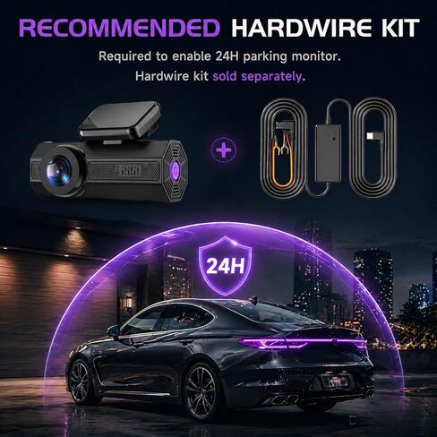Dash Cam 2.5K Dash Cam Front، كاميرا VEEMENT Dash للسيارات مع التطبيق، كاميرات داش للتحكم في WiFi مع رؤية ليلية WDR، وضع انتظار 24 ساعة، زاوية واسعة 170 درجة، مستشعر G، تسجيل حلقي in Kuwait