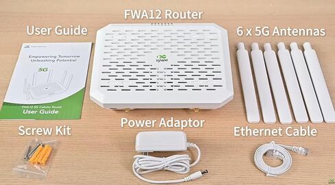 راوتر InHand Networks 5G BE4200 WiFi 7 موجه خلوي، معتمد من Verizon، AT&T، T-Mobile، تجاوز فشل بطاقة SIM المزدوجة، إدارة سحابية مدعومة بالذكاء الاصطناعي، منافذ 2x2.5 جيجا بايت، إنترنت للمركبات الترفيهية، والأعمال التجارية المتنقلة، والمنزل والمكتب الريفي in Kuwait